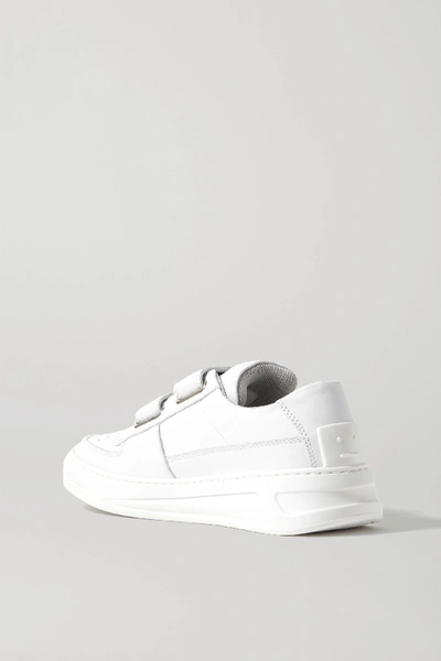 Shop Acne Studios Leather Sneakers In White