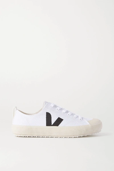 Shop Veja + Net Sustain Nova Organic Cotton-canvas Sneakers In White
