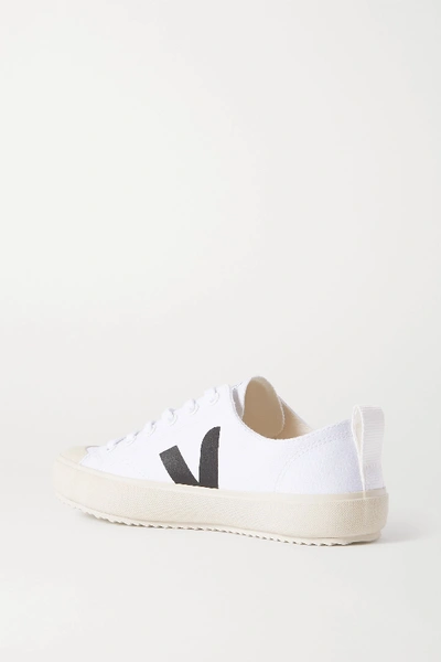 Shop Veja + Net Sustain Nova Organic Cotton-canvas Sneakers In White