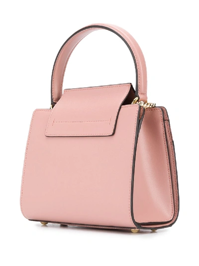 Shop Ferragamo Vara Leather Bag In Pink