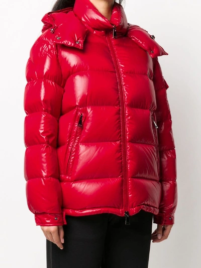 Shop Moncler Maire Down Coat In Red