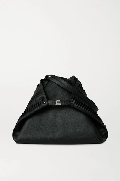 Shop Akris Ai Cutout Leather Tote In Black