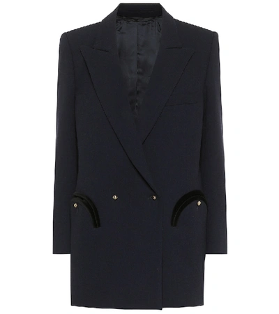 Shop Blazé Milano Resolute Everyday Wool Blazer In Blue