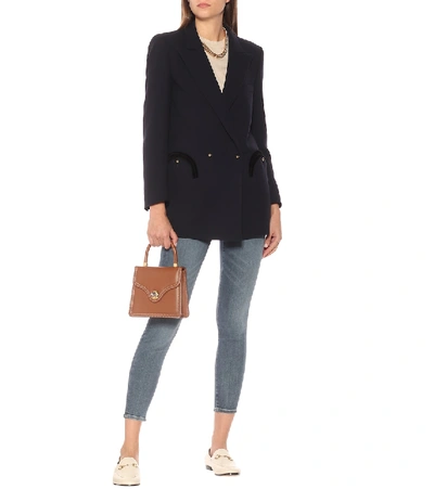 Shop Blazé Milano Resolute Everyday Wool Blazer In Blue