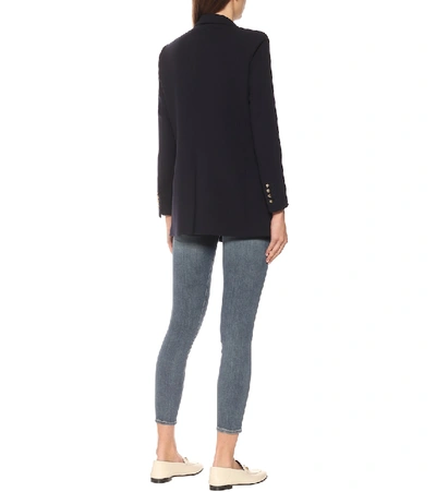 Shop Blazé Milano Resolute Everyday Wool Blazer In Blue