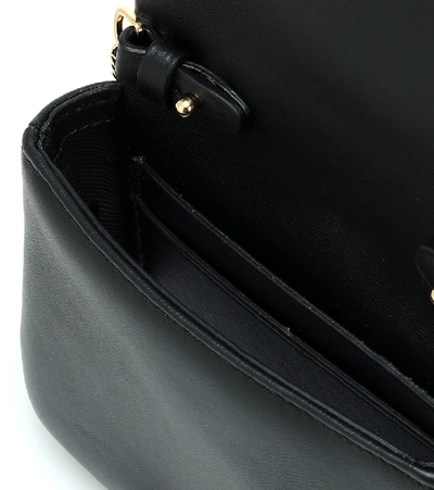 Shop Burberry Lola Mini Leather Shoulder Bag In Black