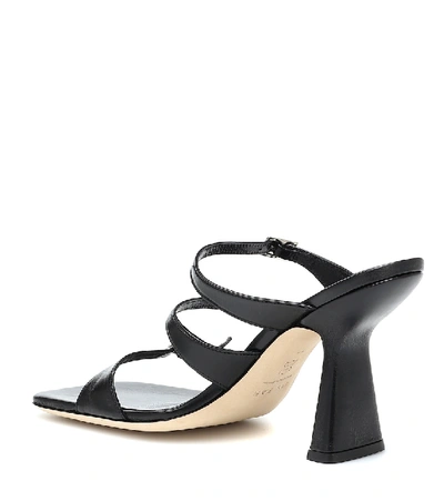 Shop By Far Malene Leather Sandals In Black