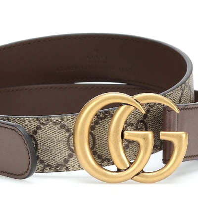 Shop Gucci Gg Supreme Belt In Beige