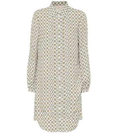 Shop Tory Burch Printed Shirt Dress In Green