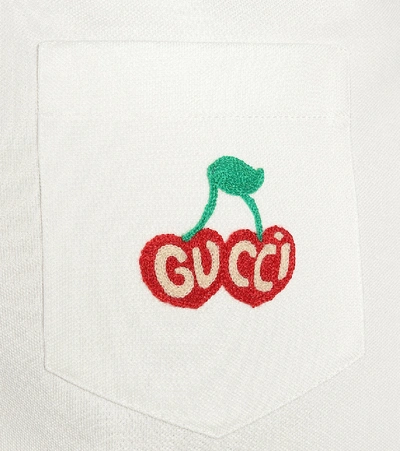Shop Gucci Piqué-jersey Sweatpants In White
