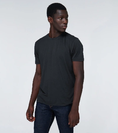 Shop Tom Ford Slim-fit Short-sleeved T-shirt In Black