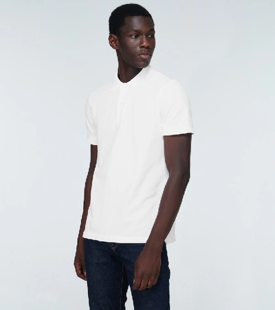 Shop Tom Ford Short-sleeved Cotton Polo Shirt In White