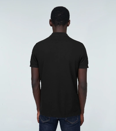 Shop Tom Ford Short-sleeved Cotton Polo Shirt In Black