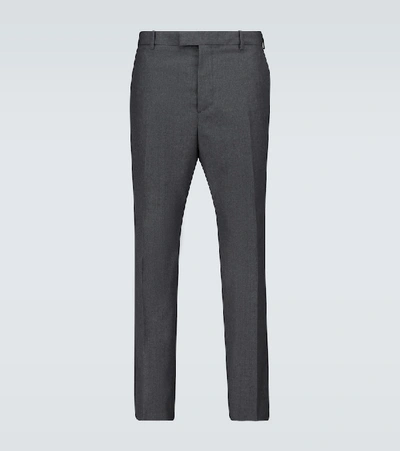 Shop Oamc Idol Straight-leg Wool Pants In Grey