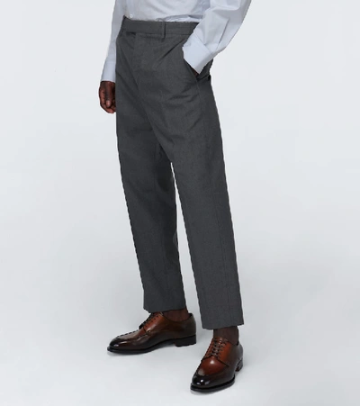 Shop Oamc Idol Straight-leg Wool Pants In Grey