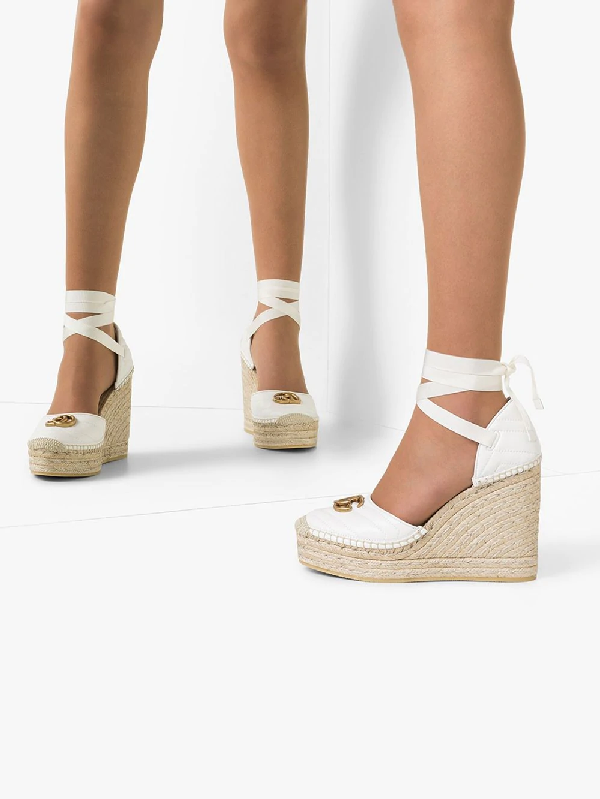 gucci white wedges