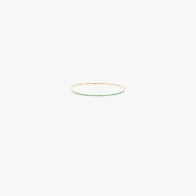 Shop Suzanne Kalan 18k Yellow Gold Emerald Choker In Metallic