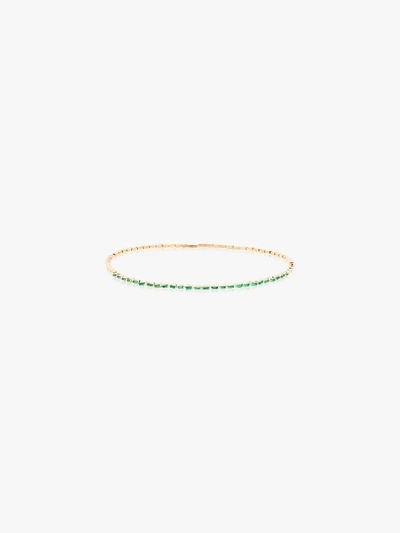 Shop Suzanne Kalan 18k Yellow Gold Emerald Choker In Metallic