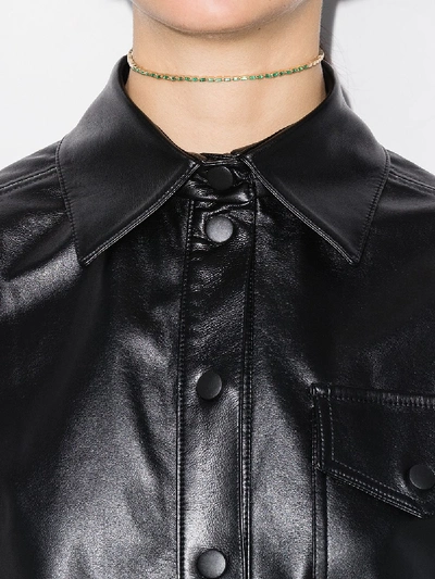 Suzanne Kalan 18kt Yellow Gold Emerald Choker In Metallic