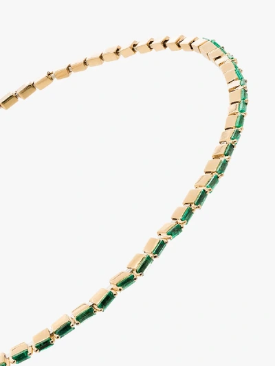 Suzanne Kalan 18kt Yellow Gold Emerald Choker In Metallic