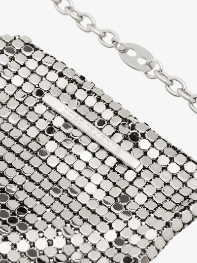 Shop Rabanne Silver Tone Chain Mail Pendant Necklace