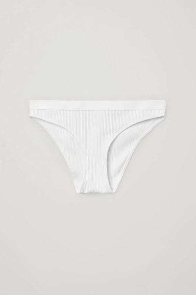 Shop Cos Ribbed Briefs In White