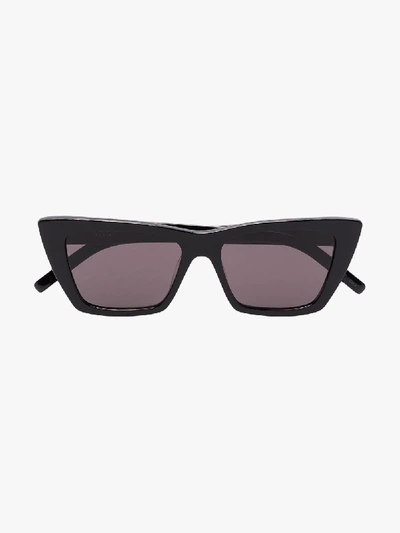 Shop Saint Laurent New Wave Sl 276 Sunglasses In Black