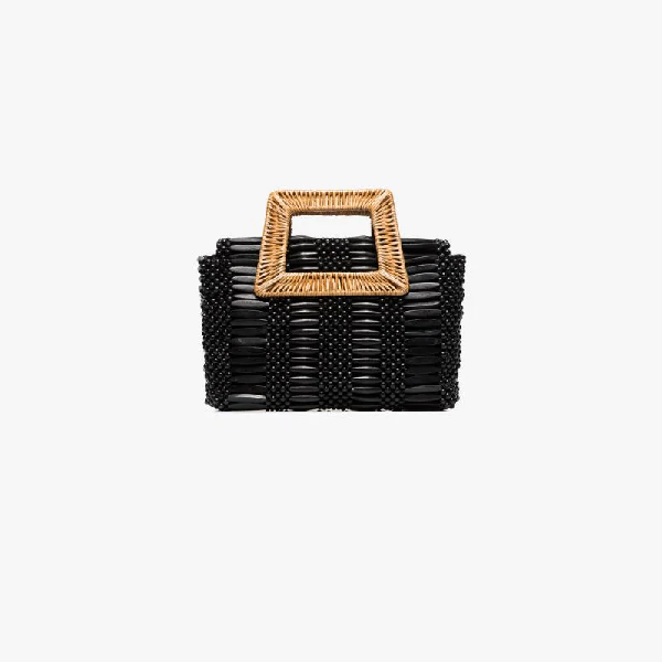 black wicker bag