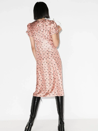 Shop The Marc Jacobs Pink The ‘40s Icing Print Silk Dress