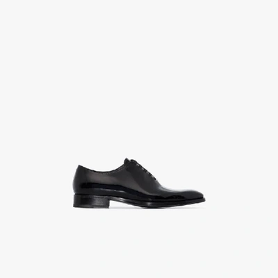 Shop Givenchy Black Patent Leather Oxford Shoes