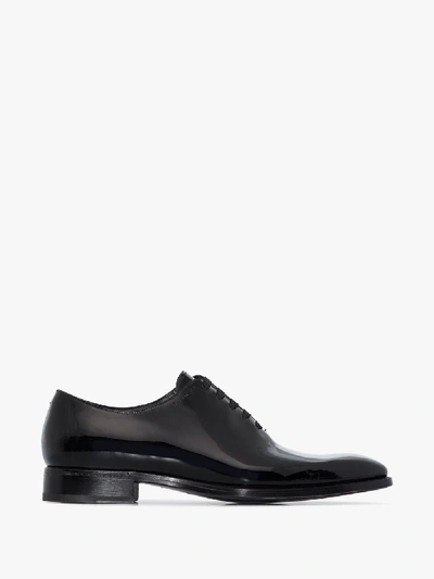 Shop Givenchy Black Patent Leather Oxford Shoes