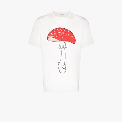 Shop Jw Anderson Mushroom Print T-shirt In Neutrals