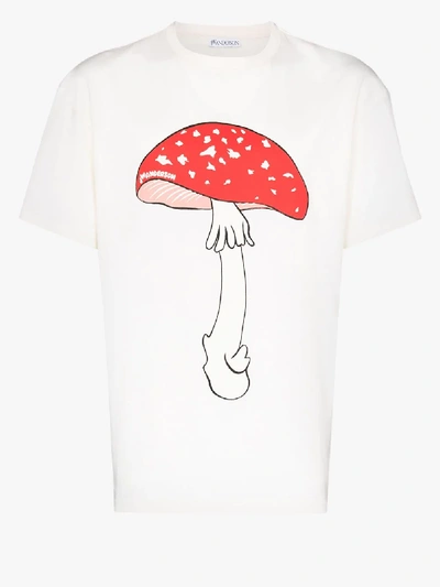 Shop Jw Anderson Mushroom Print T-shirt In Neutrals
