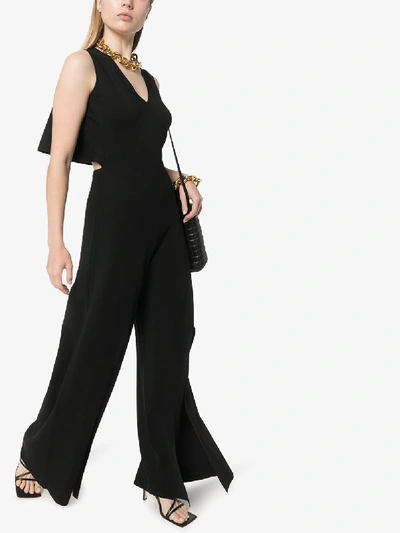 Shop Stella Mccartney Cutout Back Flared Jumpsuit In Black