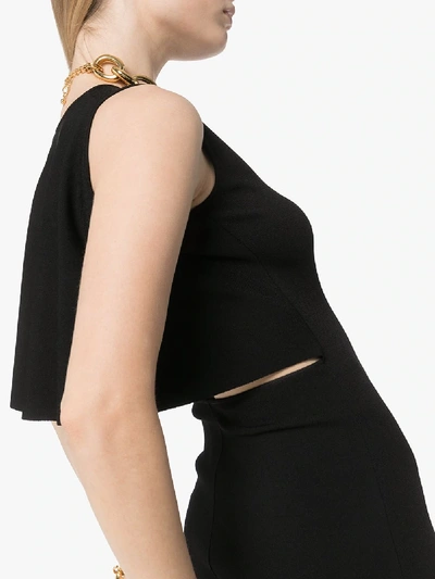 Shop Stella Mccartney Cutout Back Flared Jumpsuit In Black