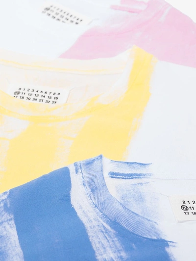 Shop Maison Margiela Paint Print T-shirt Set In Blue
