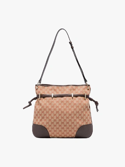 Shop Gucci 1955 Horsebit Messenger Bag In Neutrals