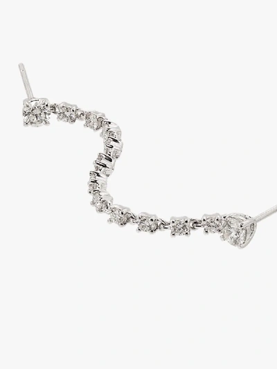 Anita Ko 18k Yellow Gold Double Piercing Loop Diamond Earring In Metallic