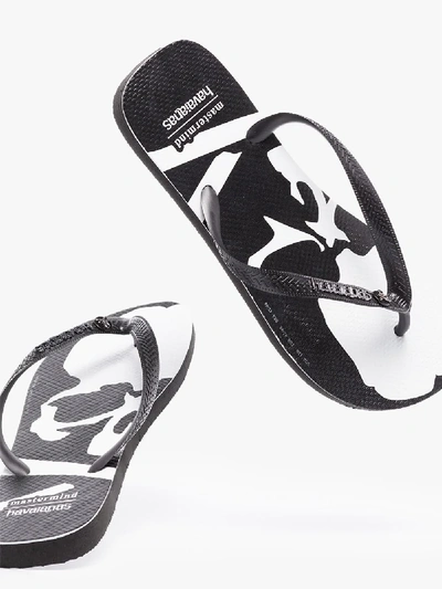 Shop Mastermind Japan X Havaianas Black Skull Sandals