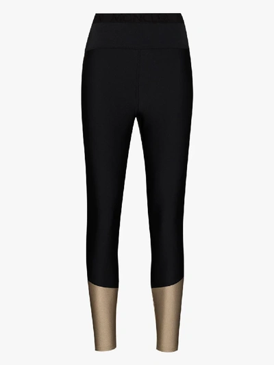 Shop Moncler Mid-rise Leggings In Black