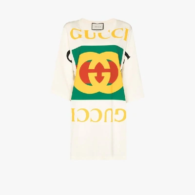 Shop Gucci Gg Oversized Cotton T-shirt In White