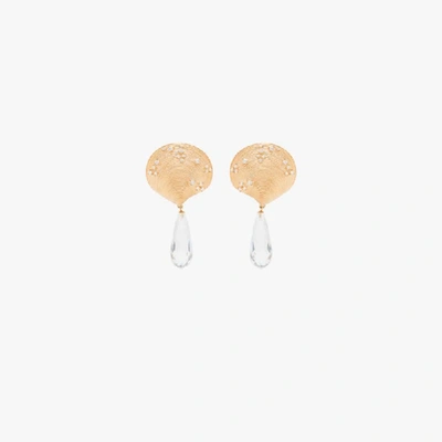 Shop Apples & Figs 24k Gold-plated Siren Tears Crystal Drop Earrings