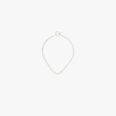Shop Isabel Marant Silver Tone Crystal Necklace
