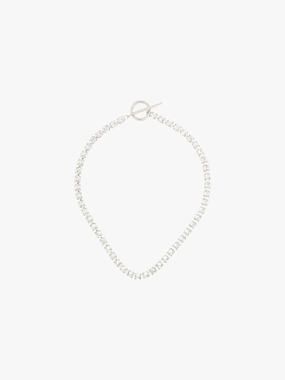 Shop Isabel Marant Silver Tone Crystal Necklace