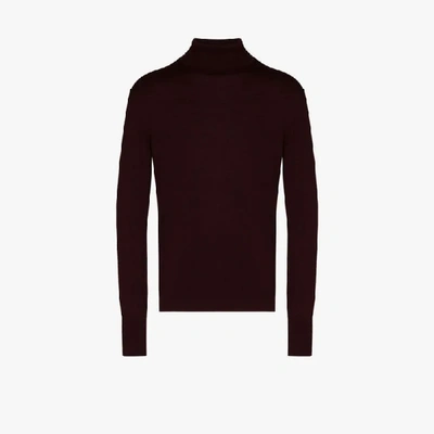 Shop Eleventy Red Turtleneck Wool Sweater