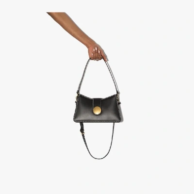 Shop Elleme Black Baguette Leather Shoulder Bag
