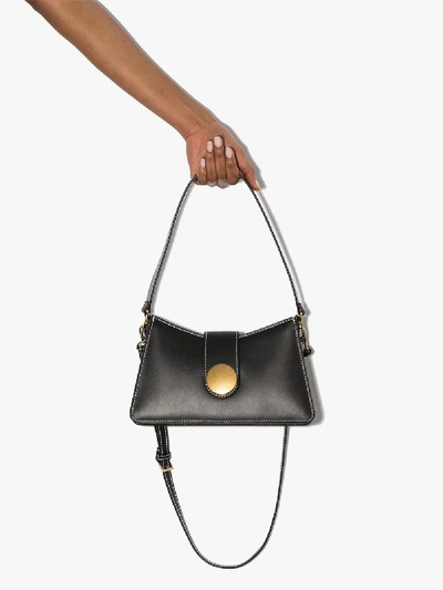 Shop Elleme Black Baguette Leather Shoulder Bag