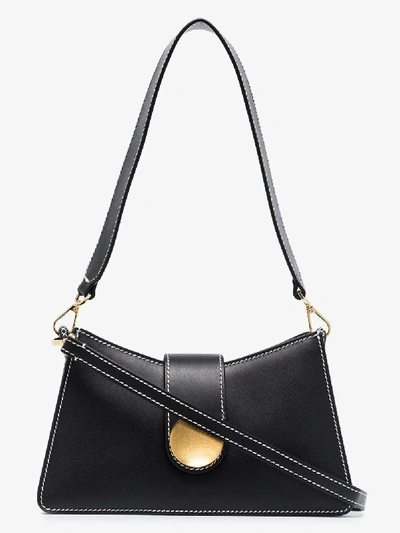 Shop Elleme Black Baguette Leather Shoulder Bag