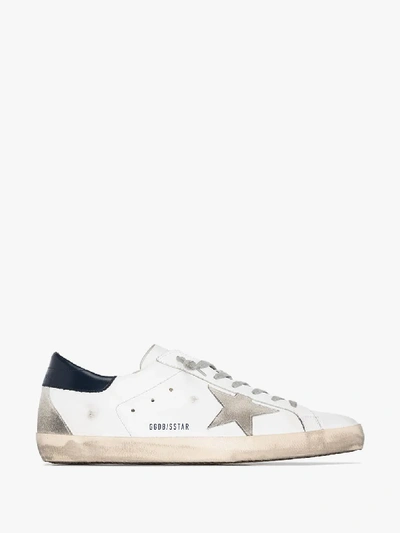 Shop Golden Goose White Superstar Leather Sneakers In Weiss