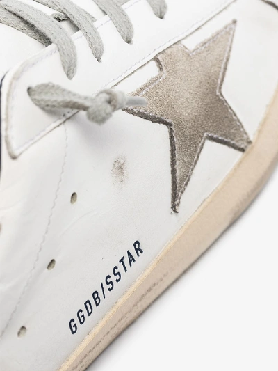 Shop Golden Goose White Superstar Leather Sneakers In Weiss